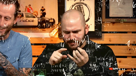 Questa GIF è di Achievement Hunter La difficoltà di fare i conti